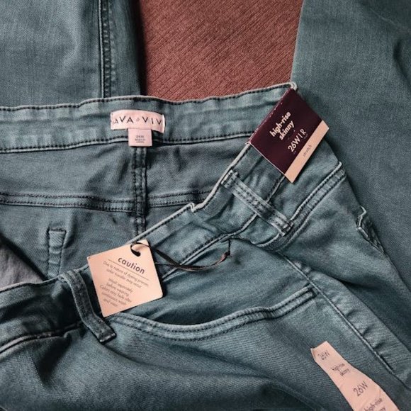NWT AVA & VIV high rise ankle skinny jeans sz 26W - Picture 3 of 4